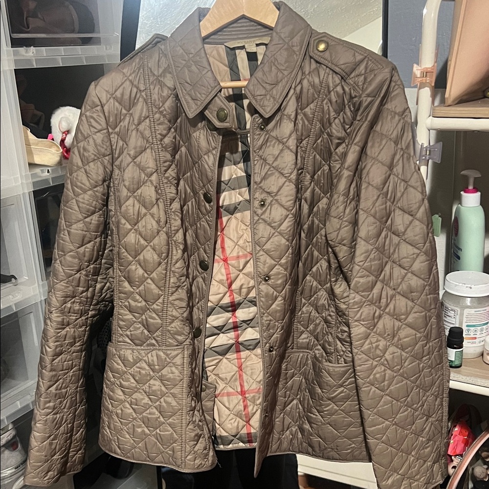 Burberry Quilted Tan Utility Jacket